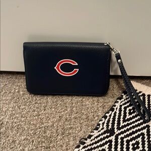 Navy Blue Wristlet with Logo